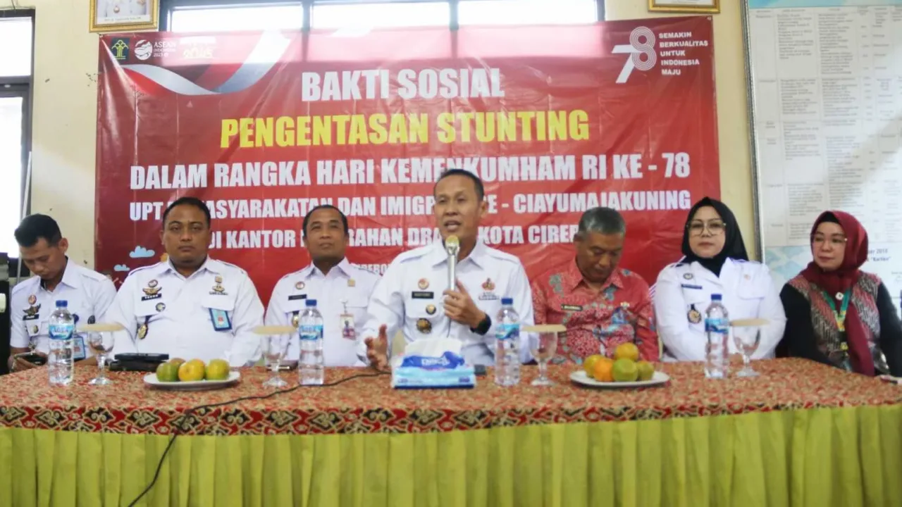 Lapas Cirebon Gelar Bakti Sosial Pengentasan Stunting Hari Kemenkumham ke-78