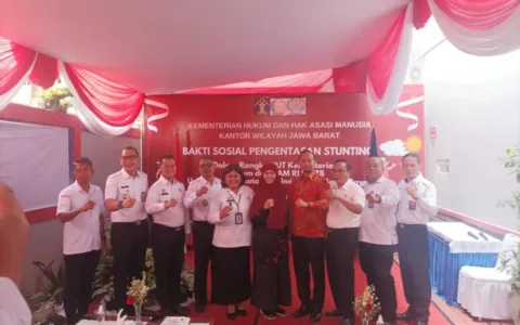 Lapas Khusus Gunung Sindur bersama UPT Bogor Raya Gelar Baksos Pengentasan Stunting