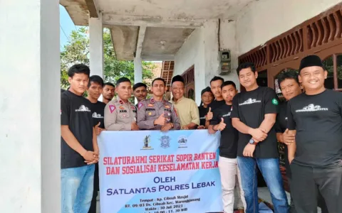 Sinergitas Serikat Sopir Banten Bersama Satlantas Polres Lebak Terkait Kamsel