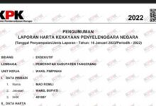 Fantastis, Harta Wakil Bupati Tangerang Melonjak Capai 108 Miliar