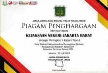Ombudsman Jakarta Raya Apresiasi Kejari Jakbar Terima Penghargaan Dari JAMPIDUM Kejagung