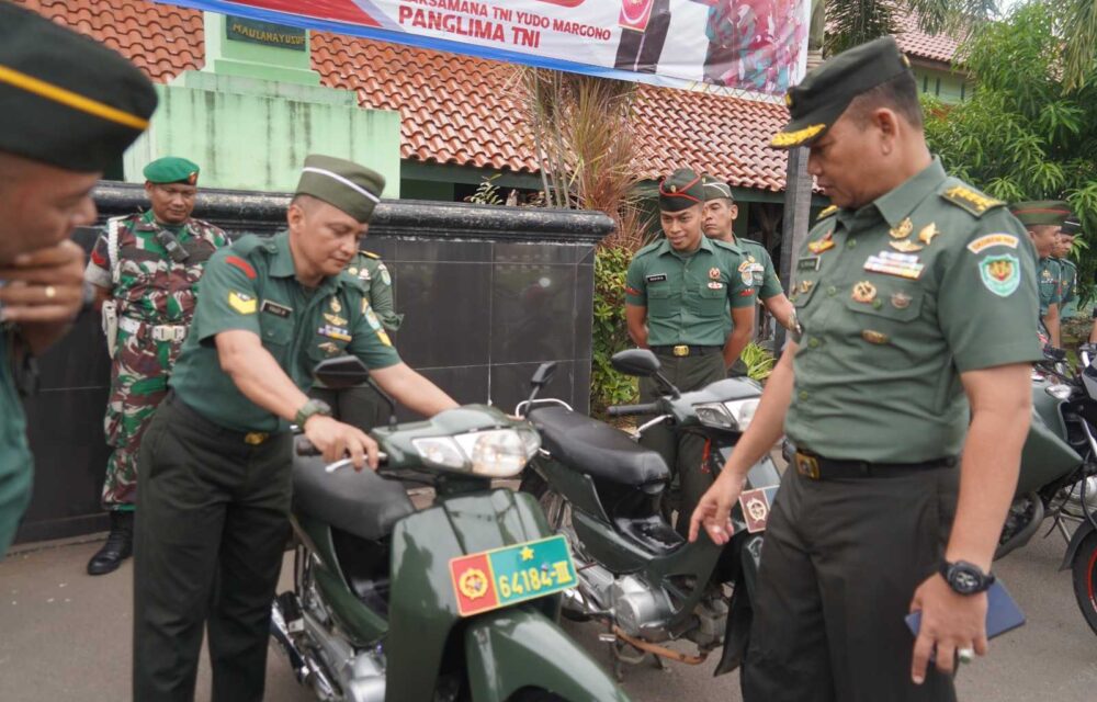 Kasrem Cek Kendaraan Dinas Personel Korem 064/My, Begini Penjelasannya