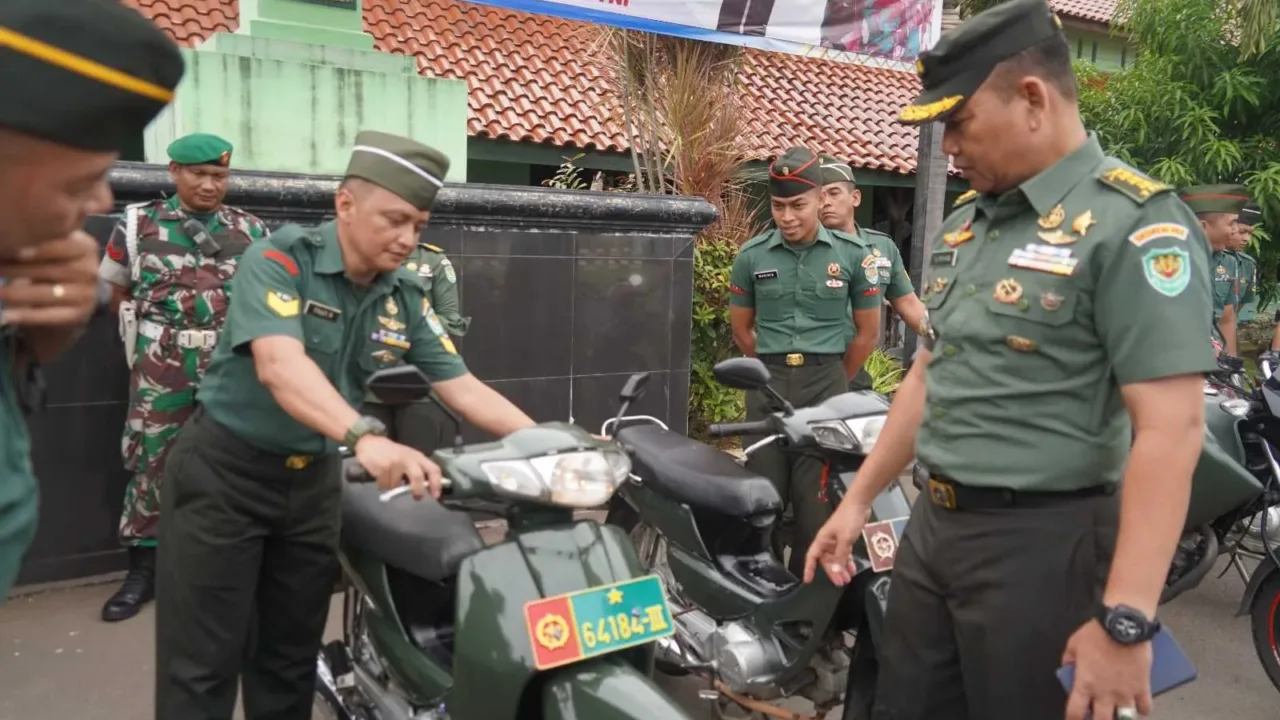 Kasrem Cek Kendaraan Dinas Personel Korem 064/MY, Begini Penjelasannya