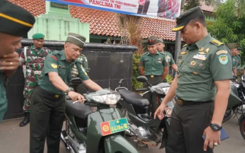 Kasrem Cek Kendaraan Dinas Personel Korem 064/MY, Begini Penjelasannya