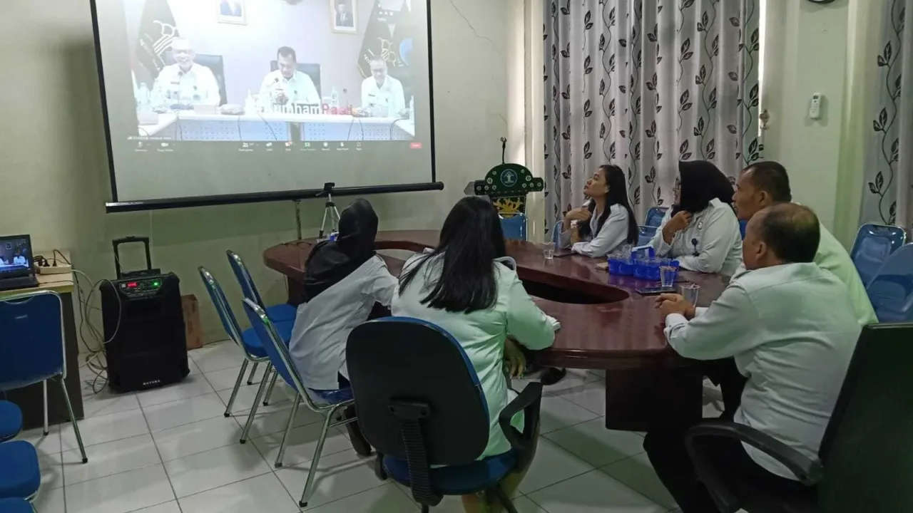 Operator P2HAM Bapas Subang Ikuti Rakor Secara Virtual