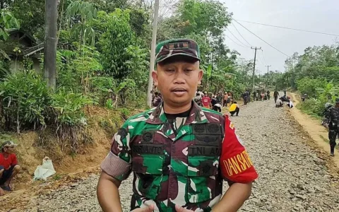 Pastikan Semua Berjalan Lancar, Dandim 0601/Pandeglang Melihat Langsung Kegiatan Pelaksanaan TMMD 117