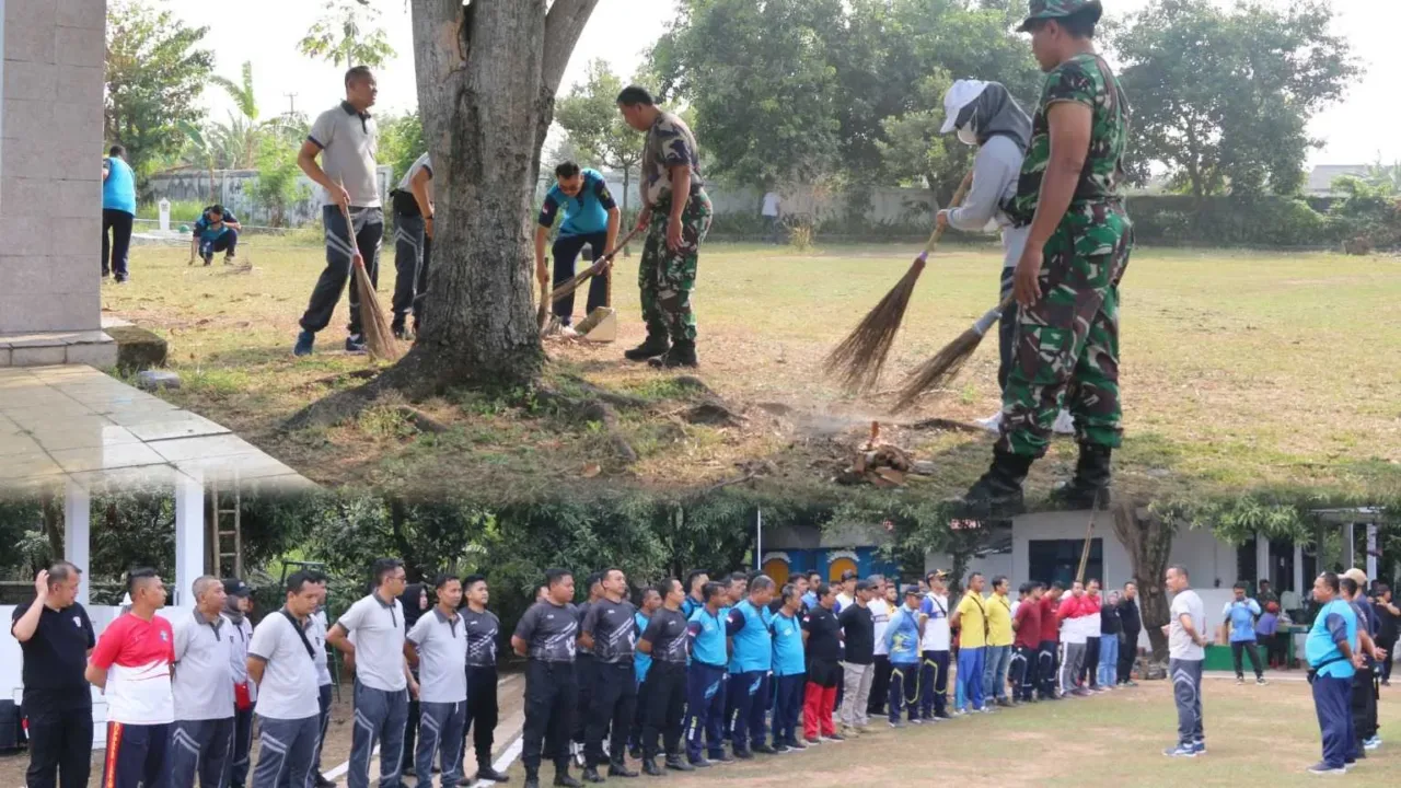Kalapas Cirebon dan UPT se-Ciayumajakuning Bersihkan Taman Makam Pahlawan Kesenden
