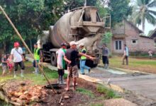 Mantap Betul, Pembangunan Jalan Di Tiga Titik Desa Paniis Terealisasi Dengan Baik