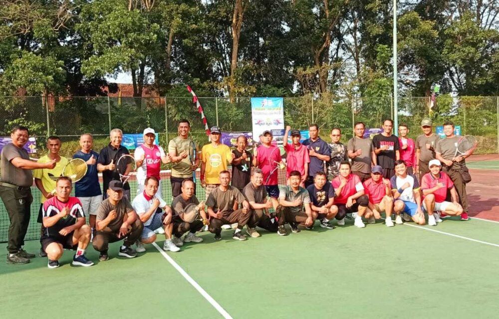 Menyambut Hari Kemerdekaan Republik Indonesia Ke-78, Kodim 0603/Lebak Menggelar Turnamen Tenis Lapangan Piala Dandim 0603/Lebak