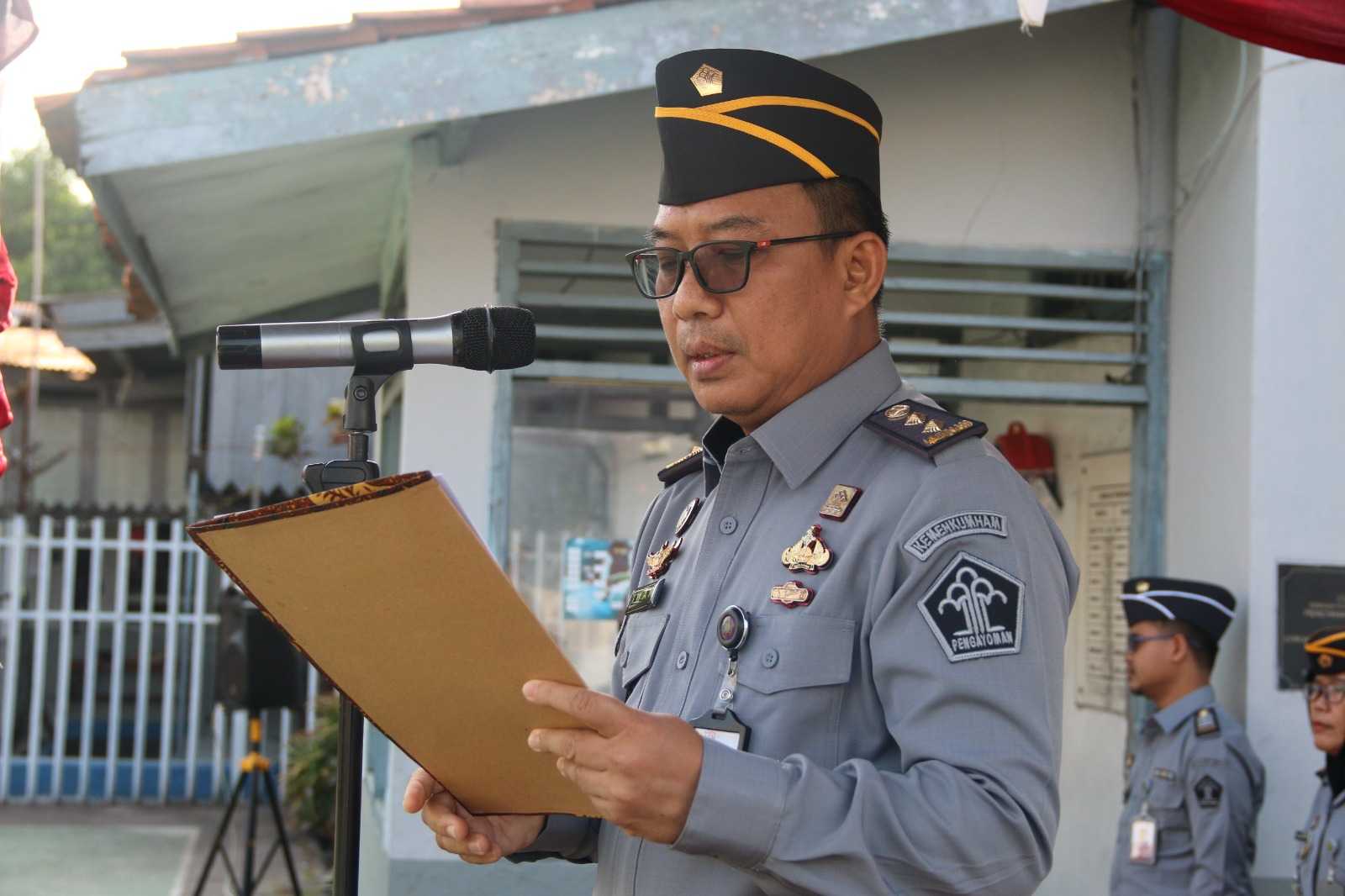 Lapas Cirebon Ikuti Upacara Peringatan Hut Kemenkumham Ri Ke-78