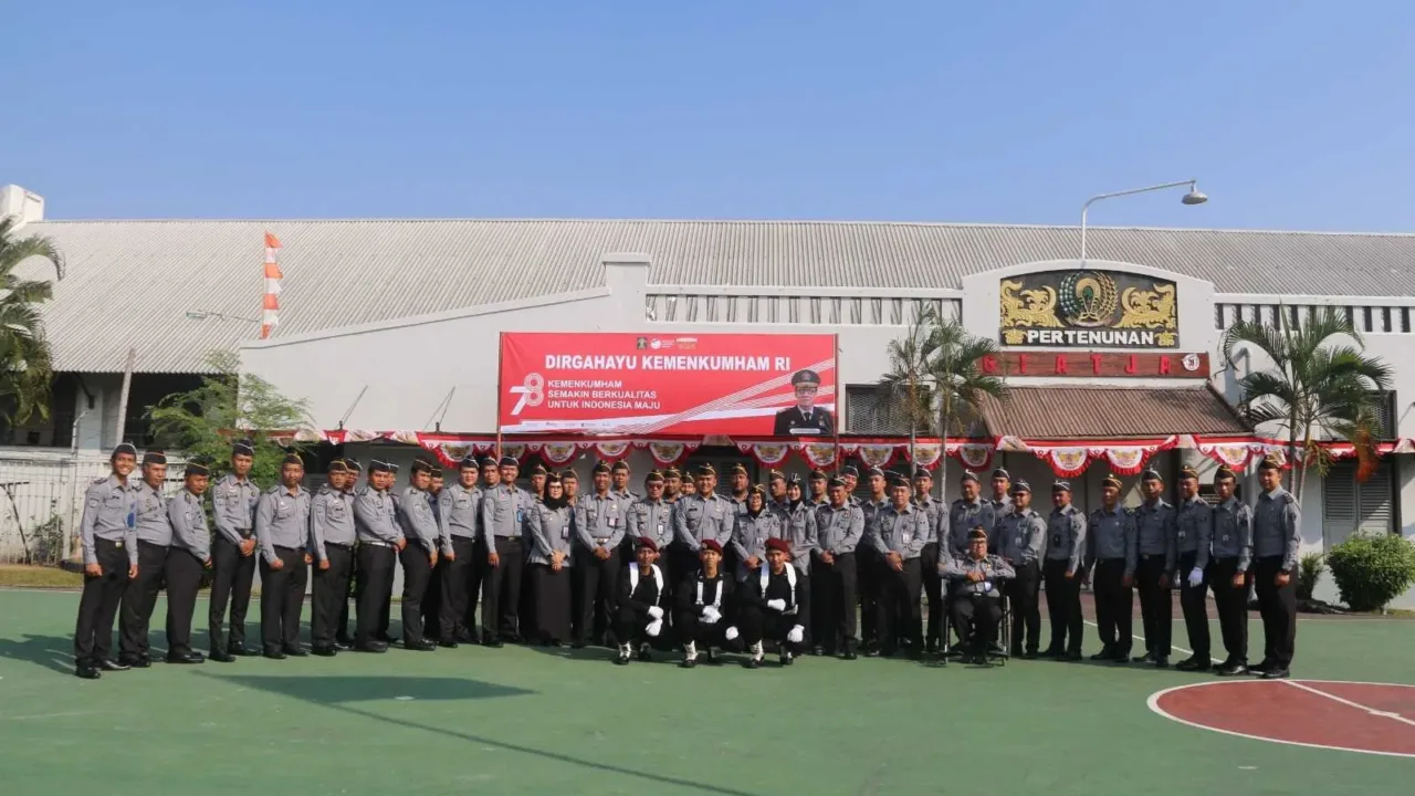 Lapas Cirebon Ikuti Upacara Peringatan HUT Kemenkumham RI ke-78