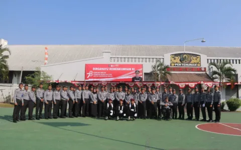 Lapas Cirebon Ikuti Upacara Peringatan HUT Kemenkumham RI ke-78