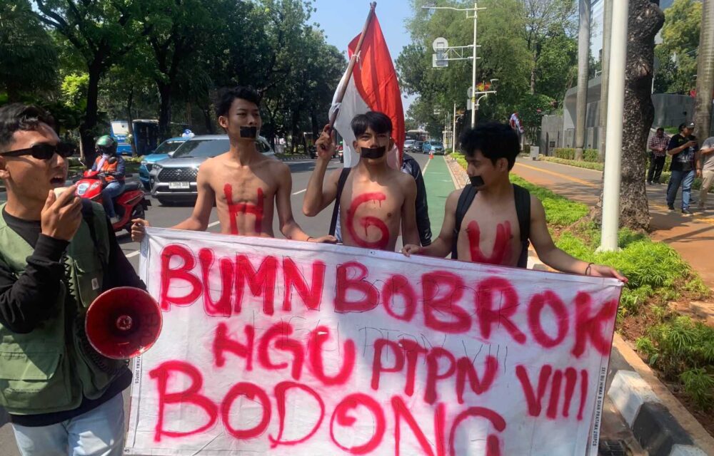 Pemuda Kepal Unjuk Rasa Tuntut Bumn Selesaikan Hgu Ptpn Viii