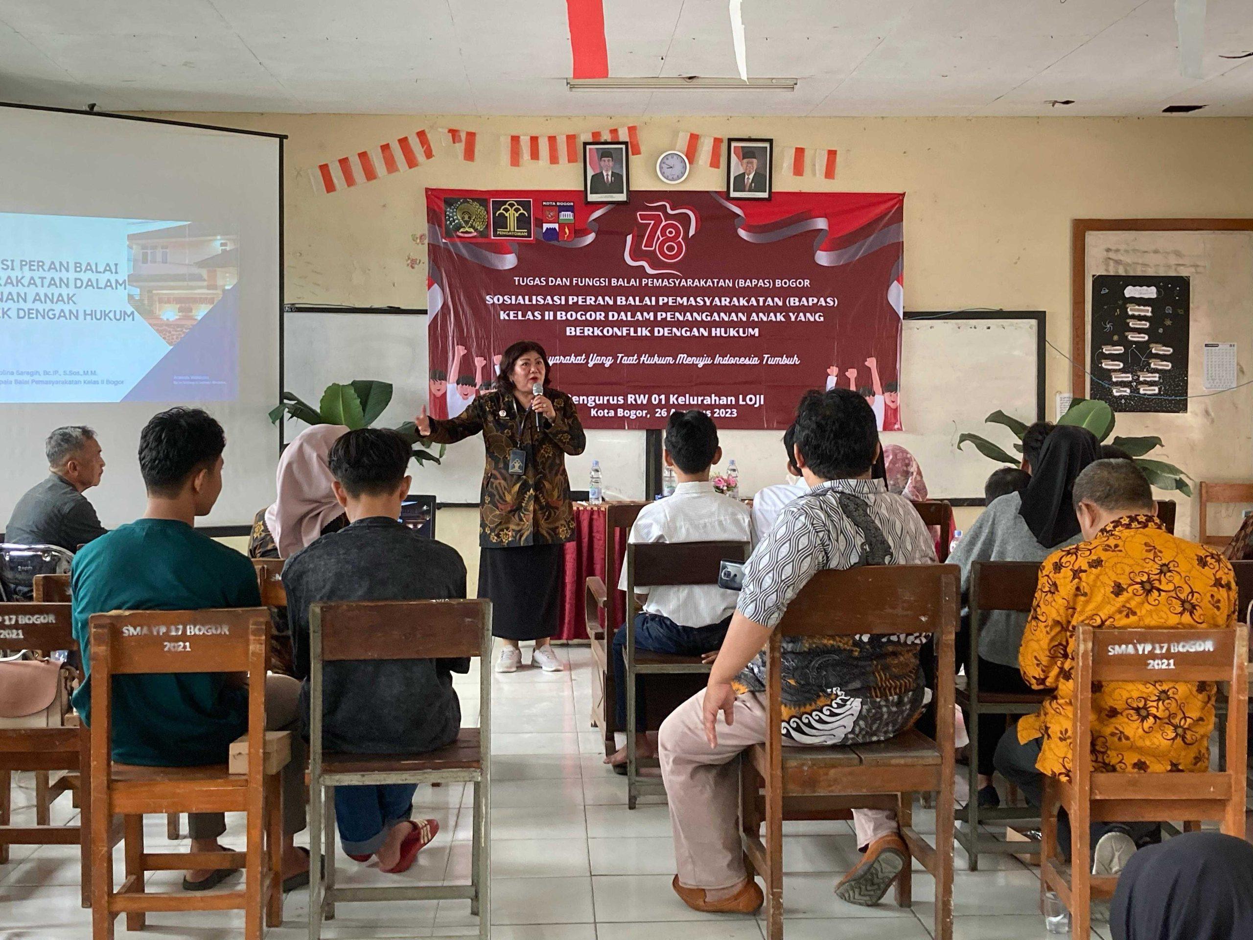 Bapas Kelas Ii Bogor Gelar Kegiatan Penyuluhan Hukum Terkait Penanganan Anak Berkonflik