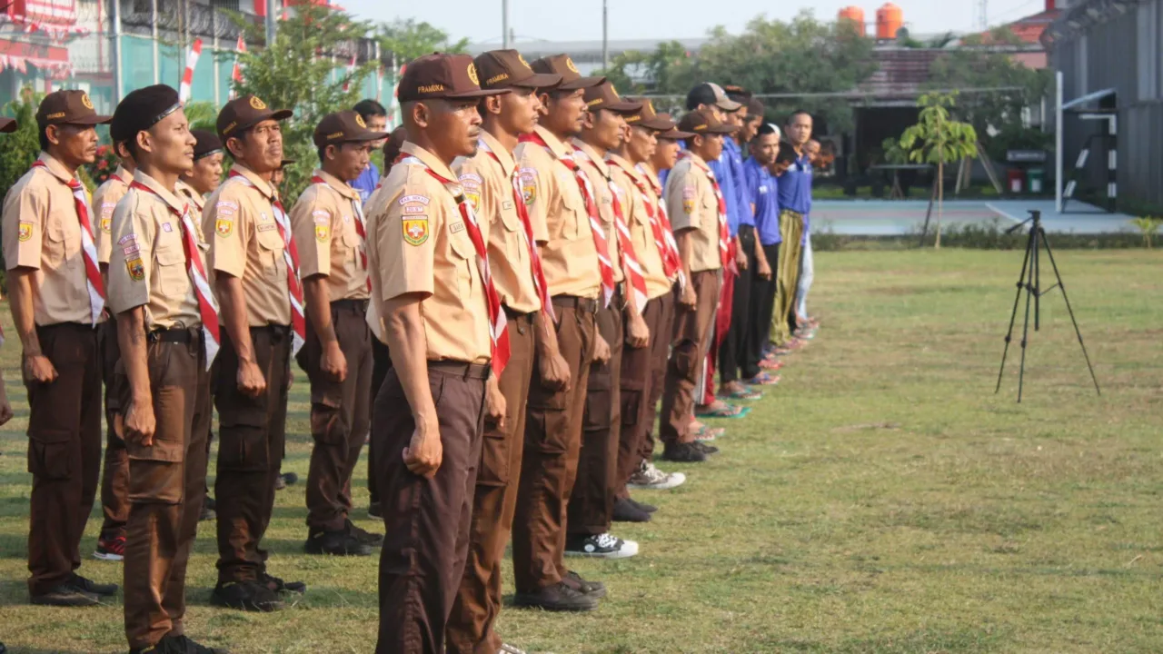 Lapas Cikarang Antusias Ikuti Kegiatan Upacara Peringati Hari Pramuka ke-62