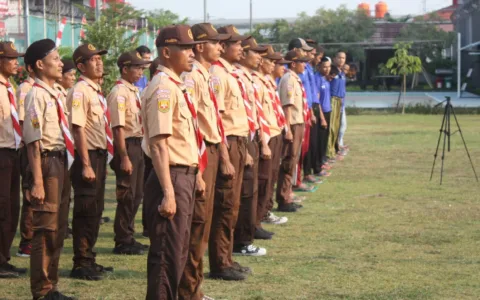 Lapas Cikarang Antusias Ikuti Kegiatan Upacara Peringati Hari Pramuka ke-62