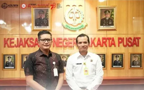 Perkuat Sinergitas, Kepala Kantah Kota Administrasi Kunjungi Kejari Jakpus