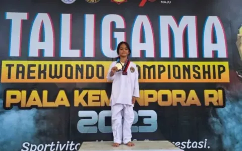 Haura Madinah Siregar Putri Ketua Forwaka Peraih Mendali Emas Taekwondo