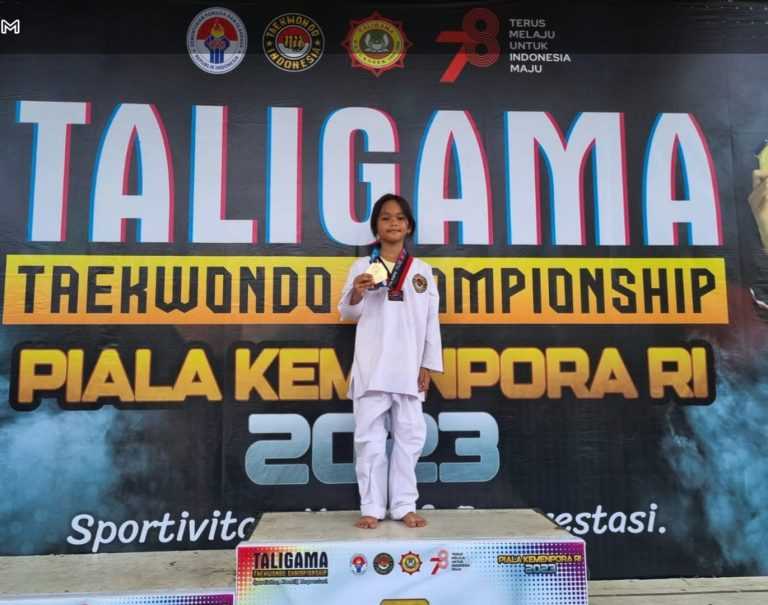 Haura Madinah Siregar Putri Ketua Forwaka Peraih Mendali Emas Taekwondo