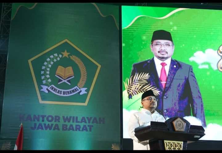 Ribuan Kader Resmikan Gkmnu Jabar, Menag: Membangun Peradaban Dimulai Dari Keluarga
