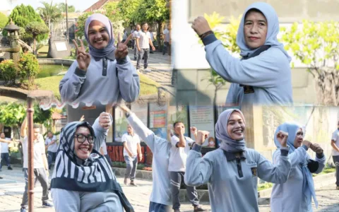 Lapas Cirebon Laksanakan Senam Rutin Pasbi Sewagar, Cek Keseruannya