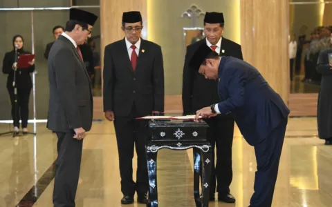 Sekjen Kemenkumham Resmi Dilantik Sebagai ASN, Begini Rangkaiannya