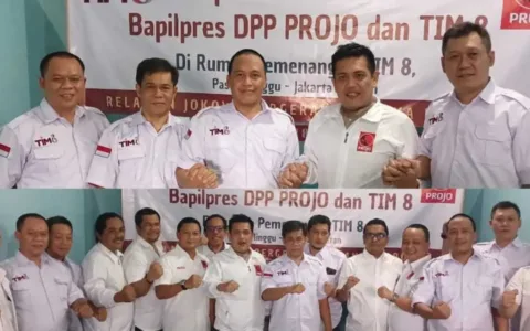 Bapilpres DPP PROJO Kunjungi Rumah Pergerakan TIM 8 di Pasar Minggu