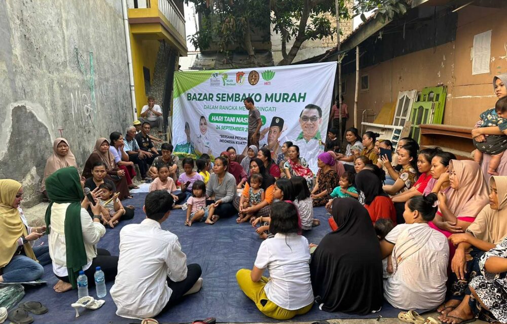 Jelang Hari Tani, Camellia Panduwinata Gelar Bazar Murah Bersama Hkti
