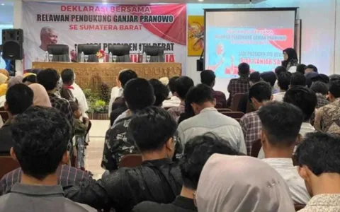 Relawan Ganjar Pranowo se-Sumatera Barat Deklarasikan Dukungan Untuk Menjadi Presiden 2024