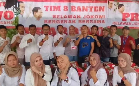 Tim 8 Relawan Jokowi Bergerak Bersama Prabowo Konsolidasi di Tanah Banten