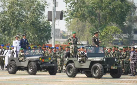 Danrem 064/MY Pimpin Upacara HUT TNI ke-78 Tahun 2023
