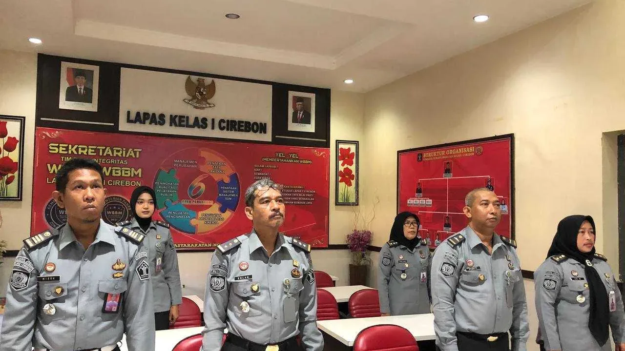 Lapas Cirebon Ikuti Kegiatan Mitigasi Risiko Layanan Pemasyarakatan Secara Virtual