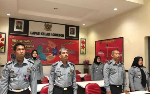 Lapas Cirebon Ikuti Kegiatan Mitigasi Risiko Layanan Pemasyarakatan Secara Virtual