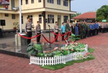 Kapolres Lebak Pimpin Apel Gelar Pasukan Operasi Mantap Brata Maung 2023-2024