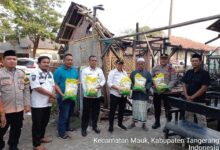 Muspika Mauk Bantu Korban Kebakaran Di Kedung Dalem Mauk
