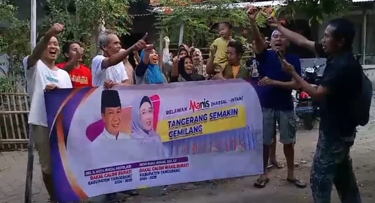 Relawan Manis Kecamatan Sepatan Deklarasikan Maesyal - Intan Untuk Tangerang Semakin Gemilang