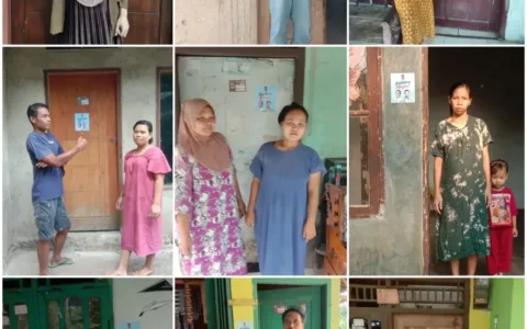 Pastikan Menang, Relawan Terus Pasang Stiker Andra Soni ke Rumah Warga