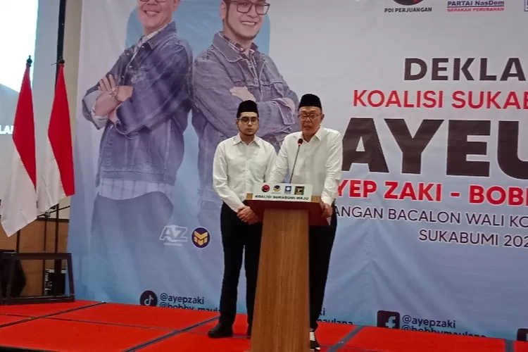 Yakin Menang..! Koalisi Sukabumi Maju Deklarasi Usung Ayep Zaki Dan Bobby Maulana Maju Pilwalkot Sukabumi
