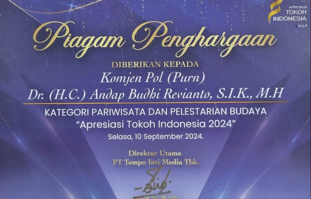 Pj Gubernur Sulawesi Utara Andap Budhi Revianto Raih Penghargaan