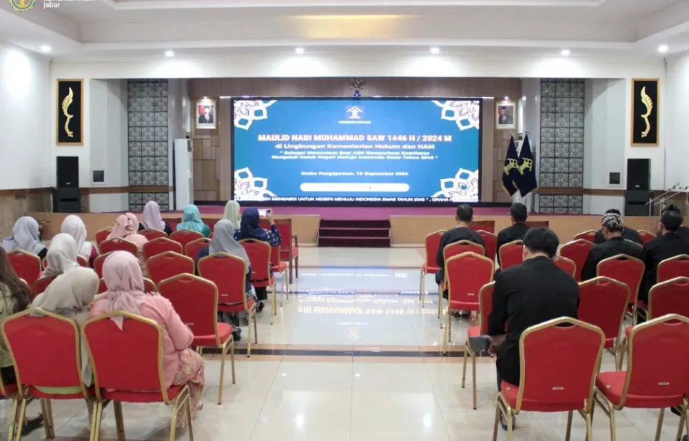 Kemenkumham Jabar Ikuti Ceramah Keagamaan Peringati Maulid Nabi Muhammad Saw