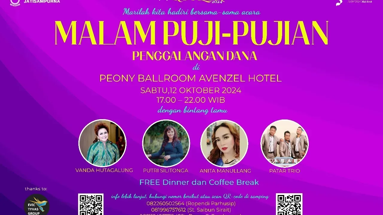 HKBP Jatisampurna Gelar Malam Puji-Pujian bareng Artis