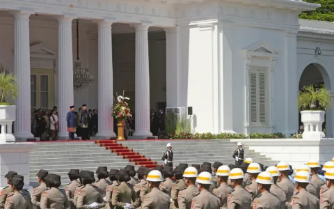Prosesi Pisah Sambut Presiden RI di Istana Merdeka