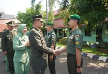 Sebanyak 241 Orang Prajurit Korem 064/MY Menerima Kenaikan Pangkat