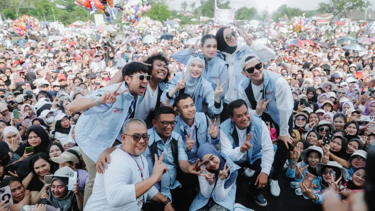 Andra Soni Senam Bareng Ribuan Warga Tangerang, Dimeriahkan 8 Artis