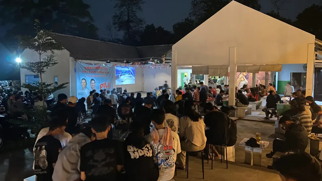 Penerus Banten Adakan Nobar Timnas di Kabupaten Tangerang Bersama Mahasiswa
