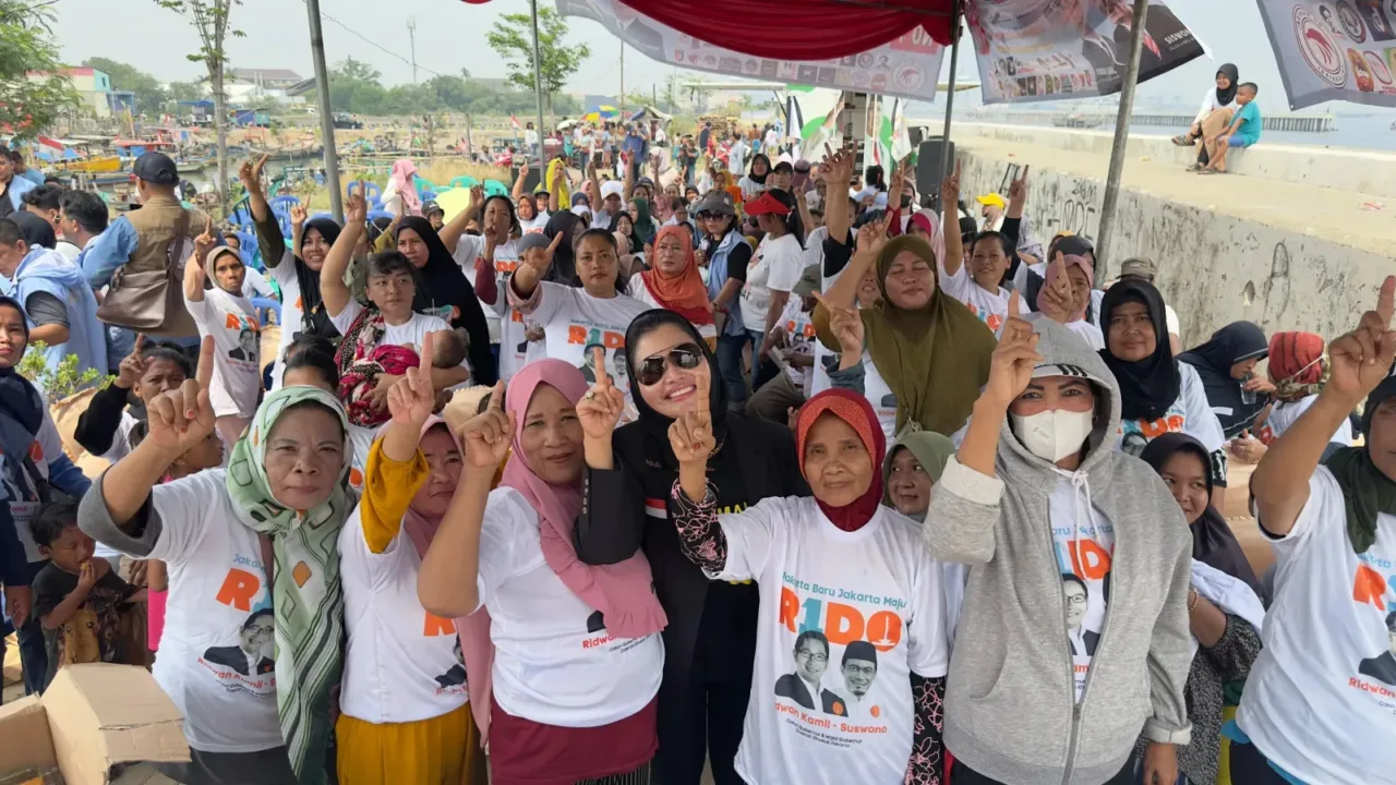 Dukung RK DKI 1, Camelia Petir Bawa PKB Grebek Kampung