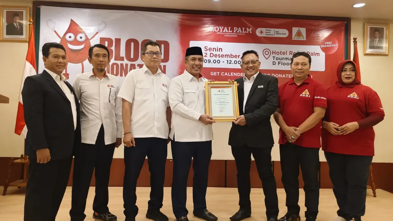Ikhtiar Wujudkan Gaya Hidup, PDDI Bersama Royal Palm Hotel Selenggarakan Donor Darah