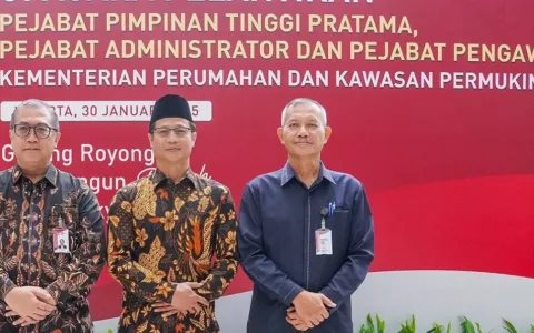 Agus Priyanto, resmi dilantik menjadi Inspektur Bidang Investigasi Kementerian Perumahan dan Kawasan Permukiman (PKP) pada Kamis (30/1).