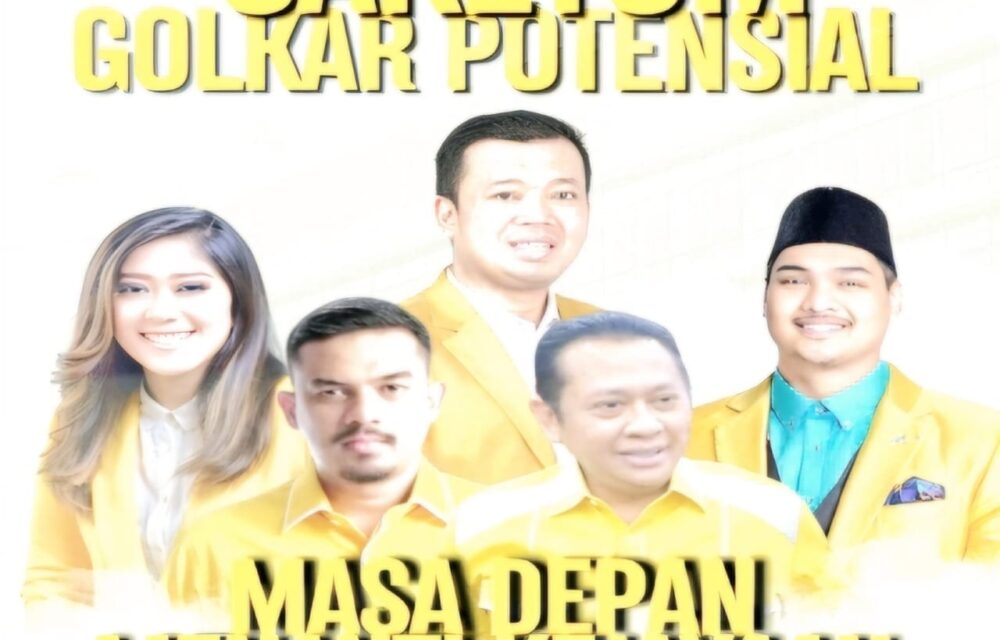 Poster Berisi Daftar Calon Ketua Umum Partai Golkar Potensial.