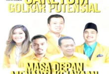 Poster soal Calon Ketua Umum Partai Golkar.